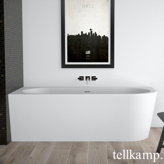 Tellkamp Pio Eck-Badewanne mit Verkleidung weiß matt, Schürze weiß matt, ohne Füllfunktion
