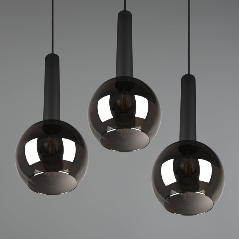 TRIO-Leuchten Pendelleuchte Mit Perlmutt-Glas – 3 X E14, Rostfarben, Ø 12 Cm – Schönes Ambiente-Licht