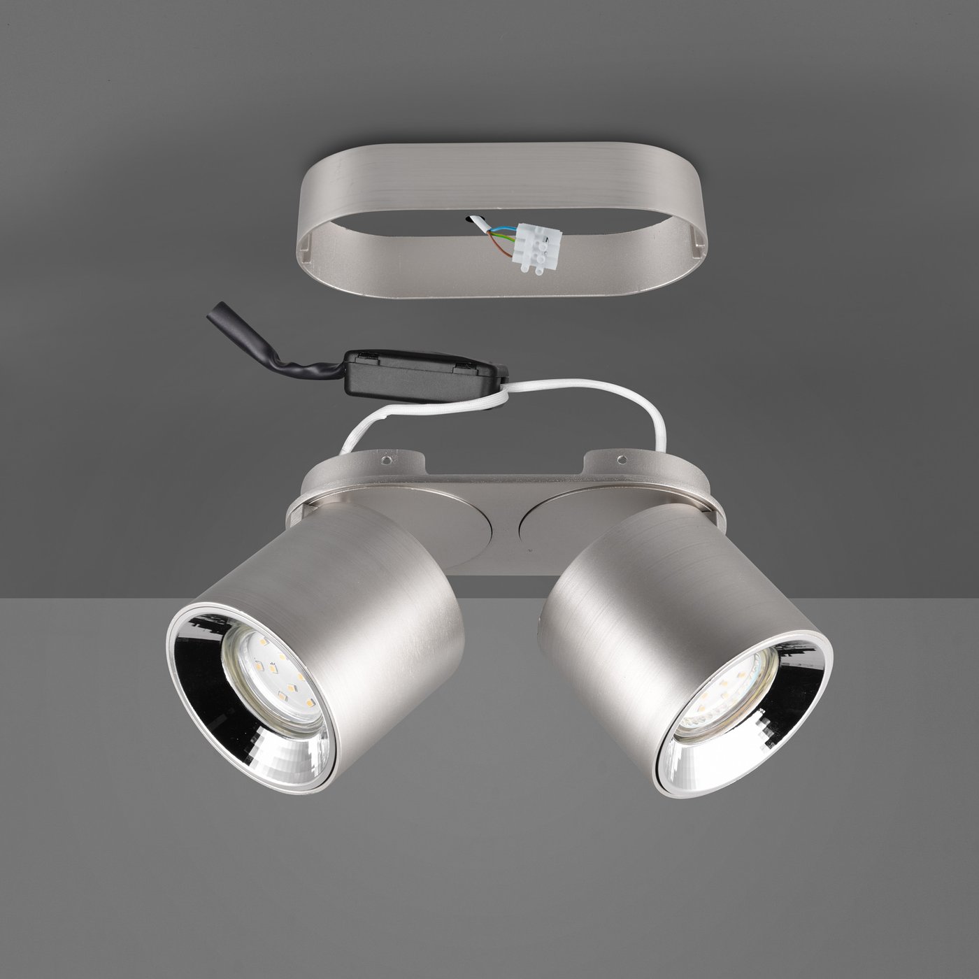 Trio Leuchten Baron Lampada da soffitto, Nero Opaco | Leroy Merlin