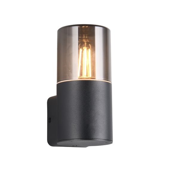 Trio Leuchten 204160142 - Lampada da parete per esterni Sambesi, in alluminio pressofuso nero opaco, acrilico trasparente, non inclusa 1 x E27