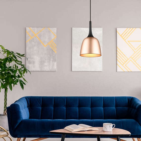 Pendelleuchte Betty 1-flammig – Messing Antik, Max. 100 Cm Höhe, Inkl. E27 Leuchtmittel