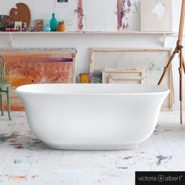 Victoria + Albert Amiata Freistehende Oval-Badewanne weiß matt/innen weiß matt