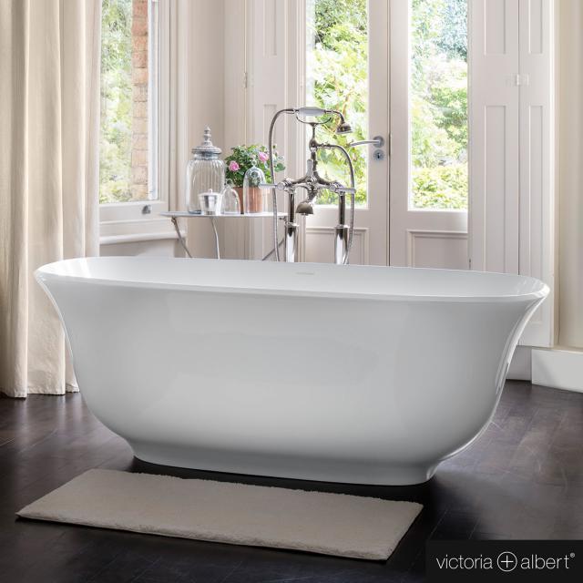 Victoria + Albert Amiata Freistehende Oval-Badewanne weiß glanz/innen weiß glanz