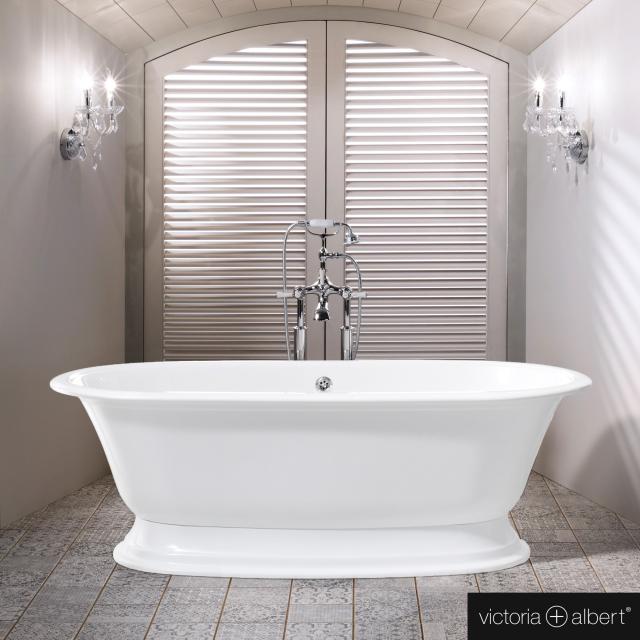 Victoria + Albert Elwick Freistehende Oval-Badewanne weiß glanz/innen weiß glanz