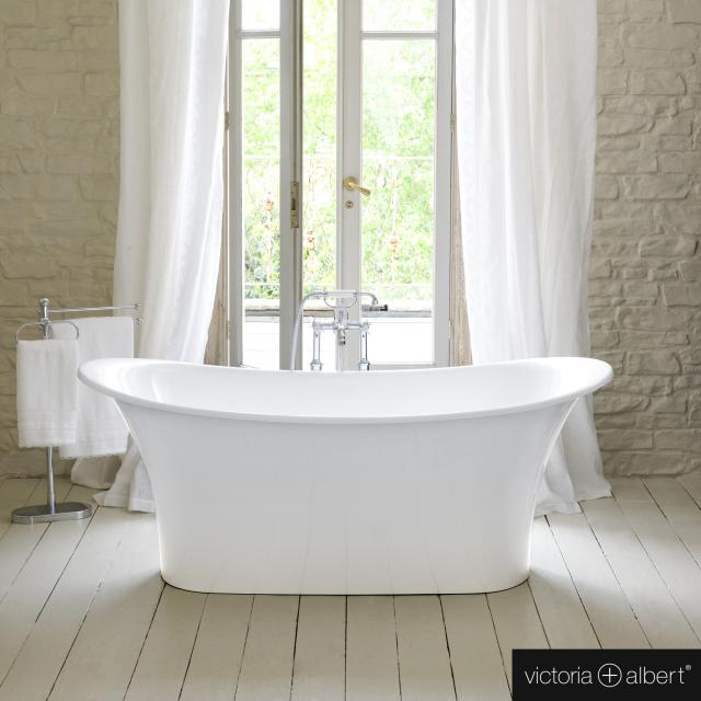 Victoria + Albert Toulouse Freistehende Oval-Badewanne weiß glanz/innen weiß glanz