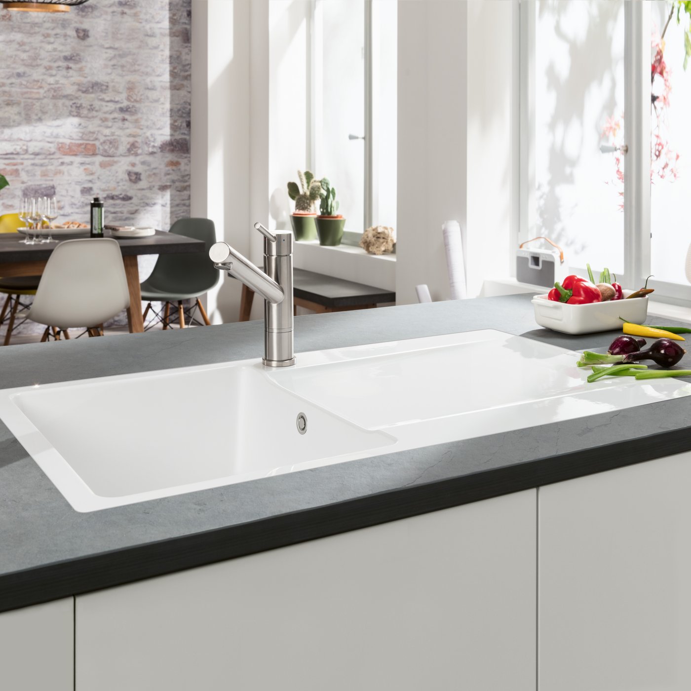 Unterbau-Küchenspüle Aus Schamotte – Weiß, 76,2x48,3 Cm, Topmount, Tiefes Einzelbecken Für Viel Platz