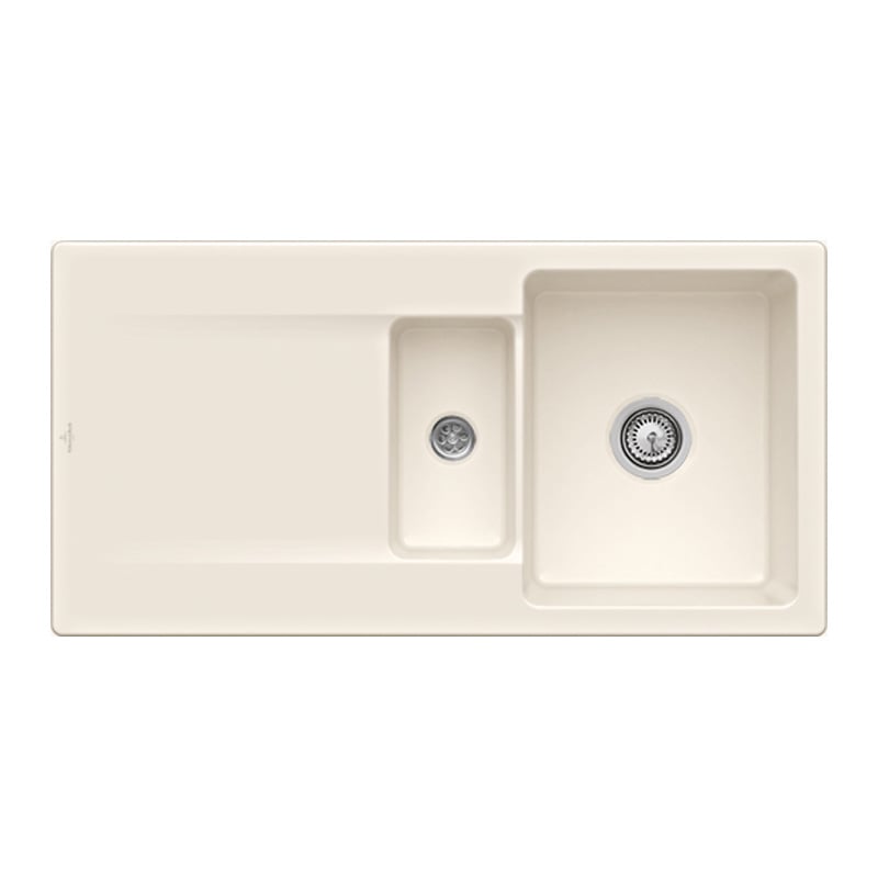 Villeroy & Boch Siluet 60 R kitchen sink cream gloss - 333702KRHL12 ...