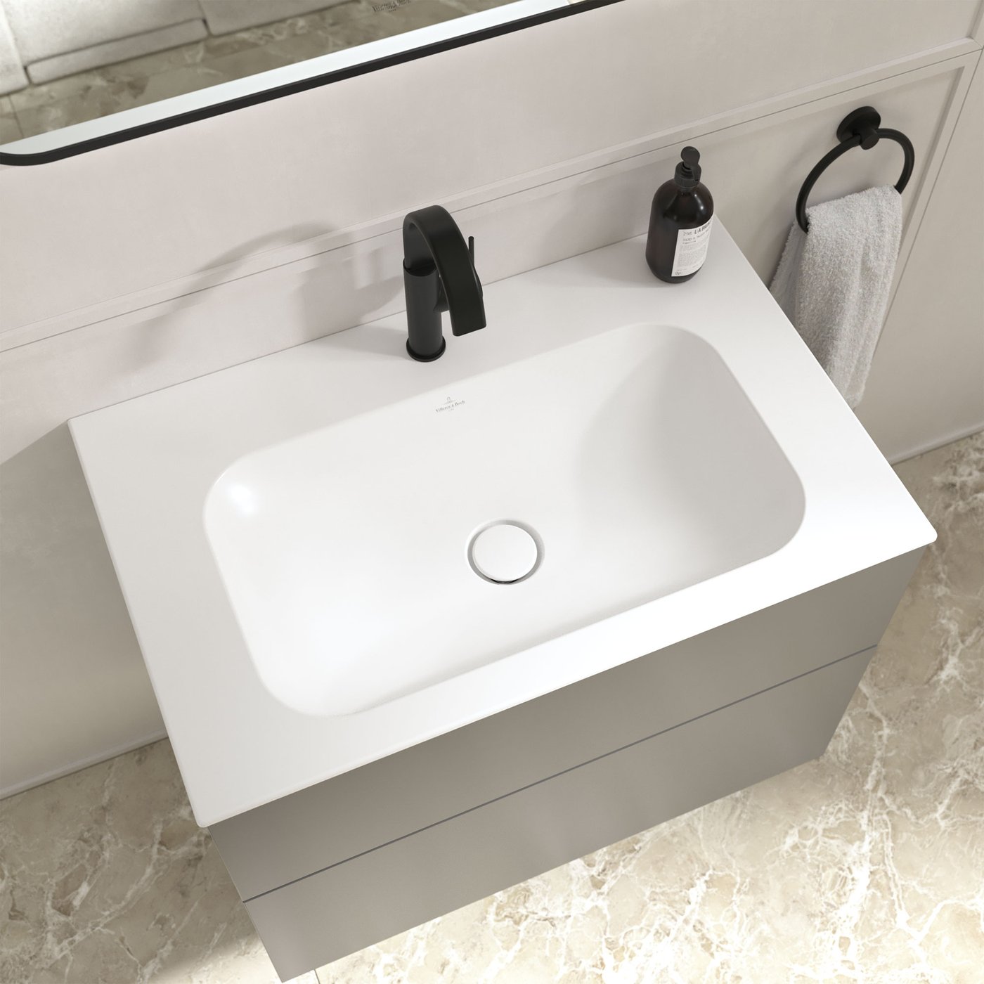 Villeroy & Boch Somera Möbelwaschtisch, mit 1 Hahnloch B: 80 T: 50 cm ...