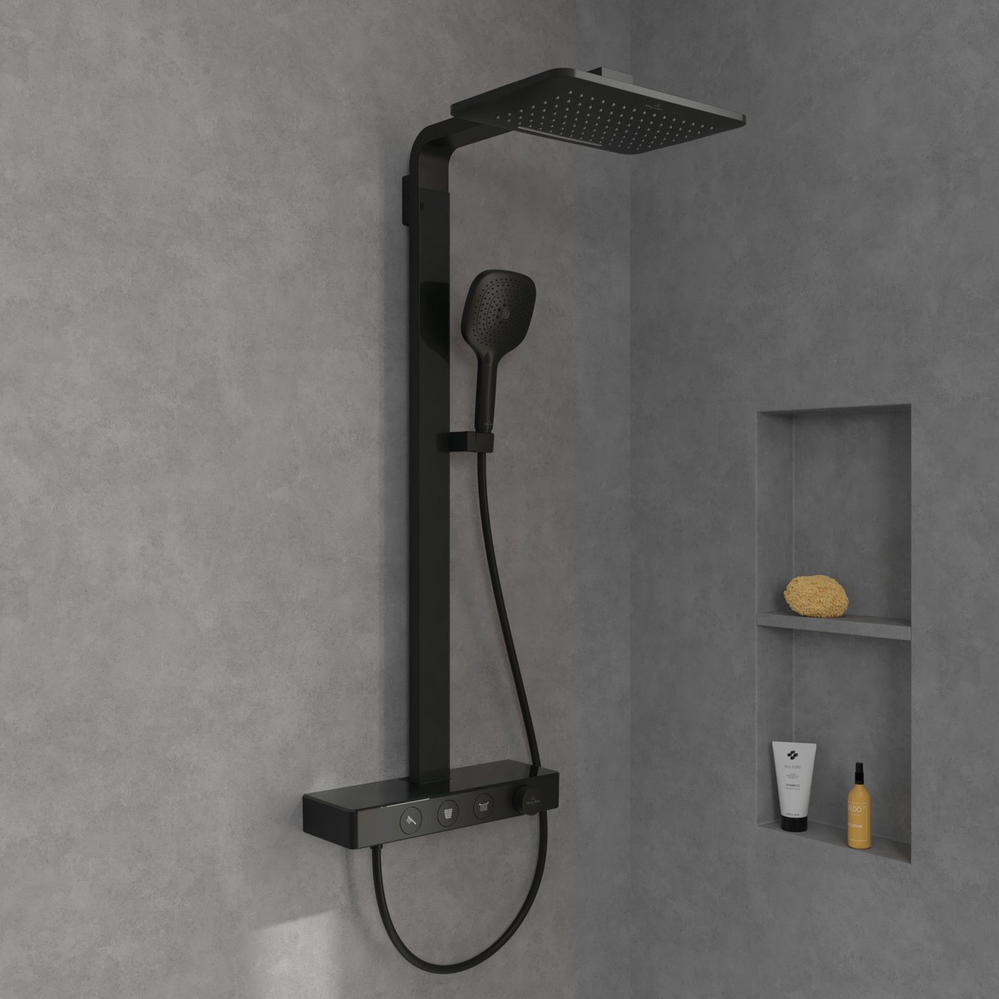 Villeroy & Boch Infinity Showers Aufputz-Duschsystem mit Thermostat ...