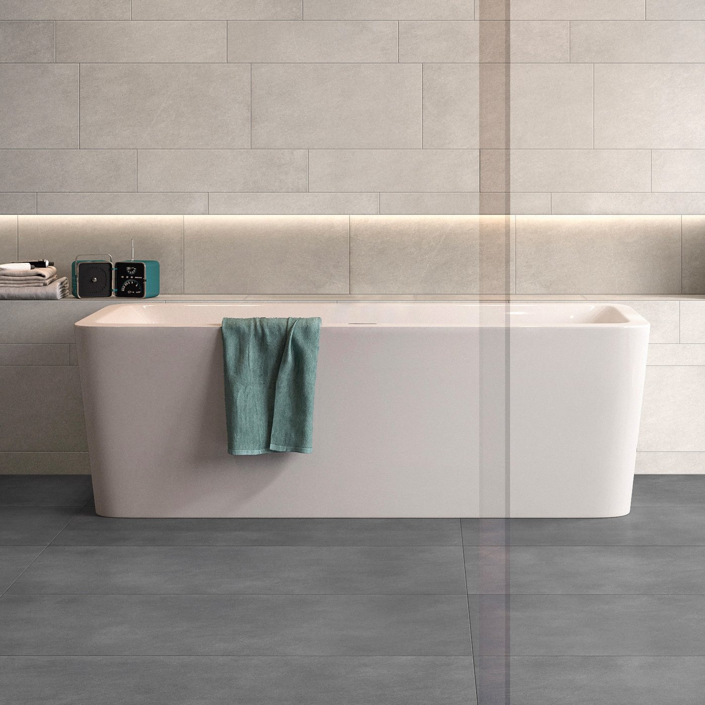 Villeroy & Boch Squaro freestanding bath, softcube with filling ...