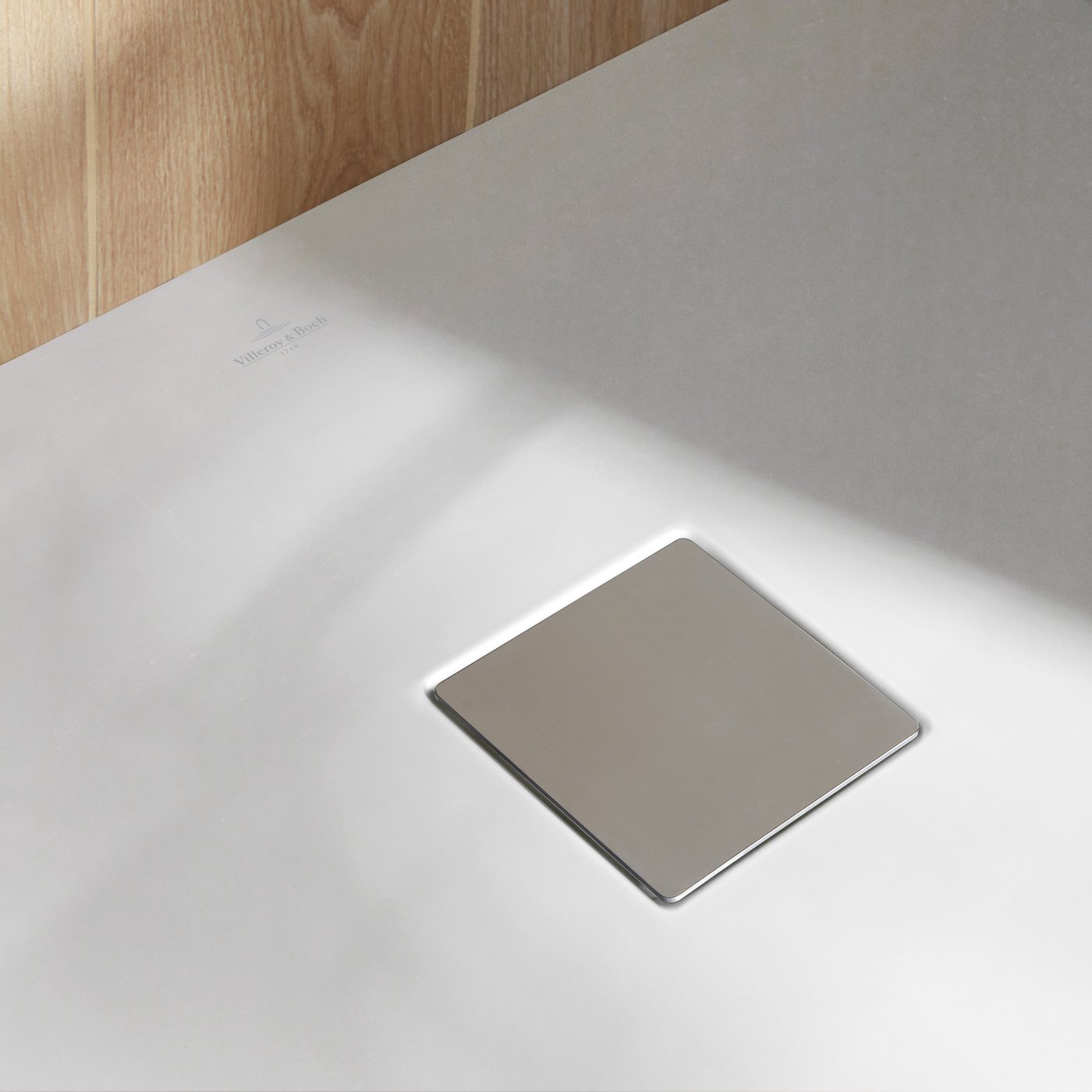 ERCOS Duschabdeckung Für Stone-Wannen | Edelstahl Mattschwarz | 125x125 Mm