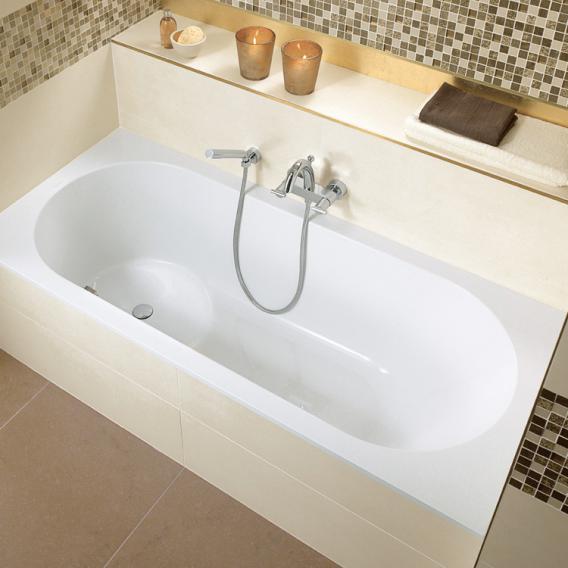 Villeroy & Boch Libra Rechteck-Badewanne mit Duschzone, Einbau weiß