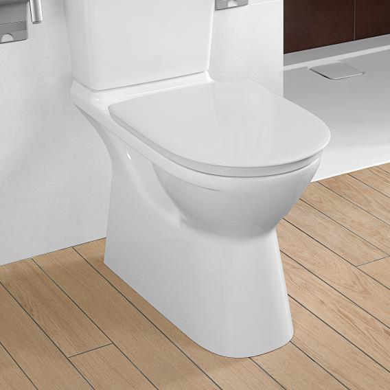 Villeroy & Boch ViCare Stand-Tiefspül-WC für Kombination, offener Spülrand weiß, mit CeramicPlus