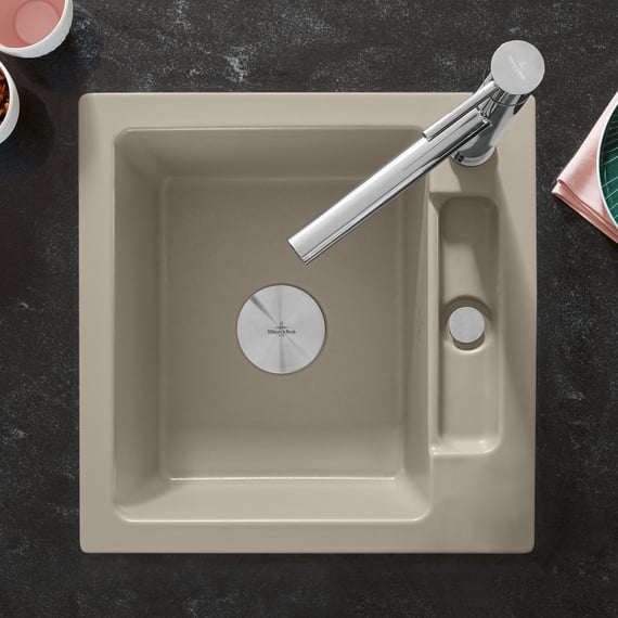 Villeroy &amp; Boch Siluet 50 S Flat kitchen sink ivory - 33451FFUHL1 | REUTER