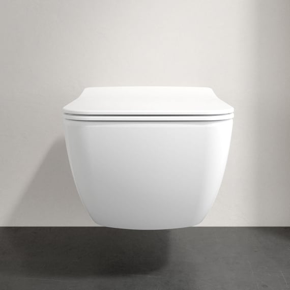 Villeroy & Boch Venticello Wand-WC mit WC-Sitz mit CeramicPlus 