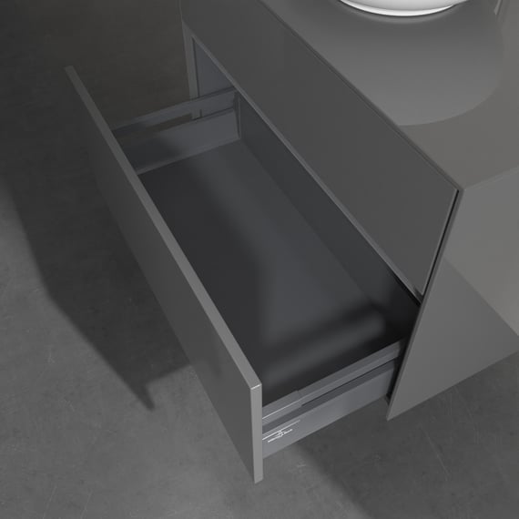 Villeroy & Boch Loop & Friends washbasin with vanity unit, 2 pull-out ...
