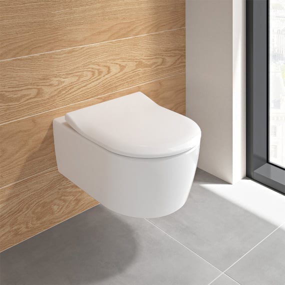 Villeroy & Boch Embrace toilet seat with soft-close & removable, white ...