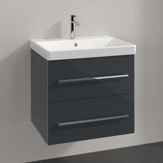 Villeroy & Boch Avento Vanity Unit A88900, 2 cassettoni, Larghezza 580mm, colorazione: Impresso dell'olmo - A88900PN