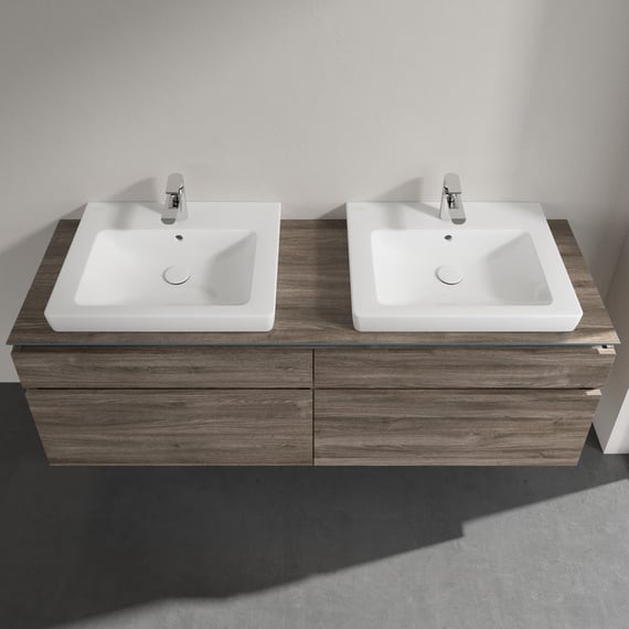 Villeroy & Boch Legato vanity unit for 2 built-in washbasins with