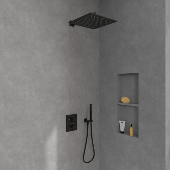 Villeroy & Boch Universal Showers Kopfbrause, 1 Strahlart schwarz 