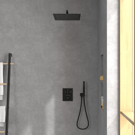 Villeroy & Boch Universal Showers Kopfbrause, 1 Strahlart schwarz 