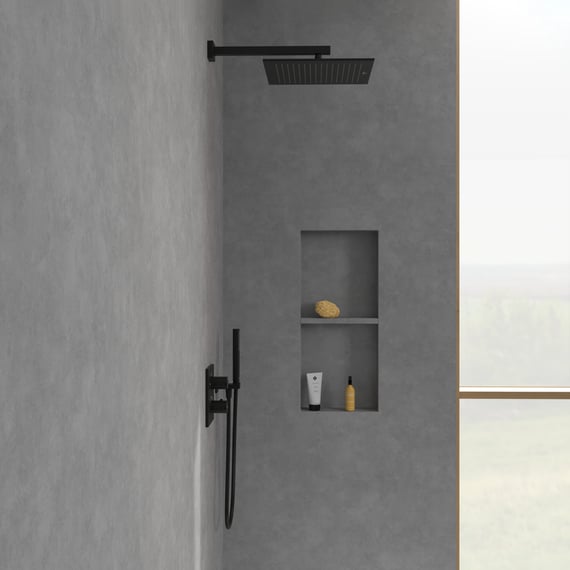Villeroy & Boch Universal Showers Kopfbrause, 1 Strahlart schwarz 