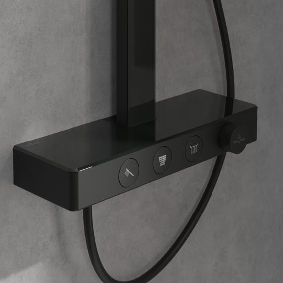 Villeroy & Boch Infinity Showers shower system, thermostat matt black ...