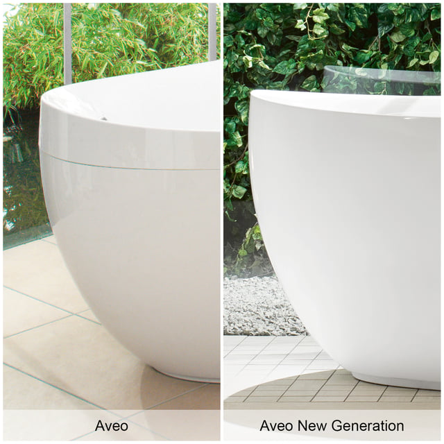 Villeroy & Boch Aveo freestanding bath, oval stone white