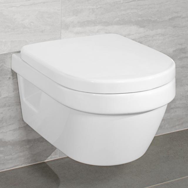 Villeroy & Boch Architectura Wand-Tiefspül-WC Compact offener Spülrand weiß, mit CeramicPlus und AntiBac