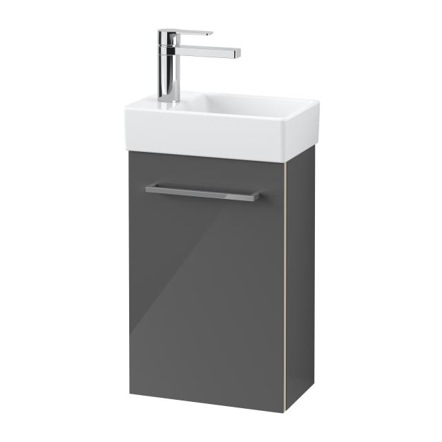 Villeroy & Boch Avento Handwaschbecken mit Waschtischunterschrank mit 1 Tür Front crystal grey / Korpus crystal grey,WT weiß mit Ceramicplus, Becken rechts