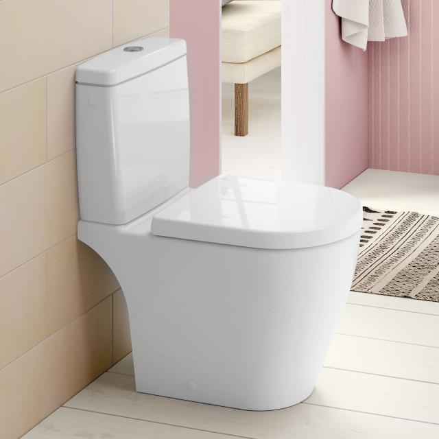 Villeroy & Boch Avento Stand-Tiefspül-WC für Kombination, spülrandlos weiß, mit CeramicPlus