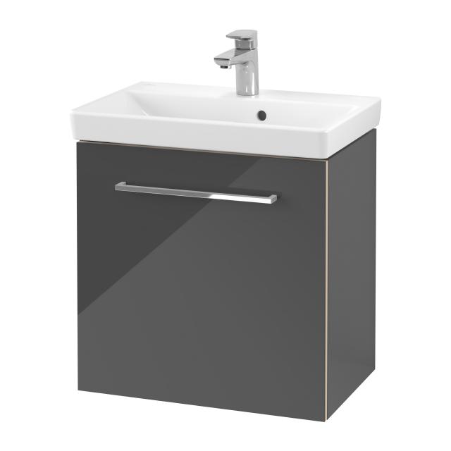 Villeroy & Boch Avento Waschtisch Compact mit Waschtischunterschrank mit 1 Tür Front crystal grey/Korpus crystal grey, WT weiß