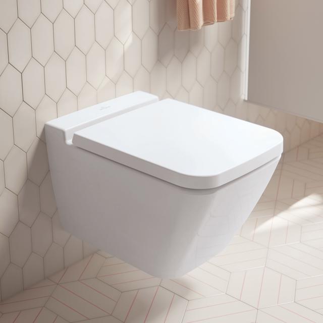 Villeroy & Boch Finion Wand-Tiefspül-WC, offener Spülrand, DirectFlush stone white, mit CeramicPlus