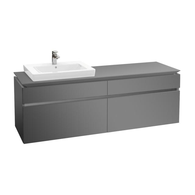 Villeroy & Boch Legato LED-Waschtischunterschrank mit 4 Auszügen Front glossy grey / Korpus glossy grey
