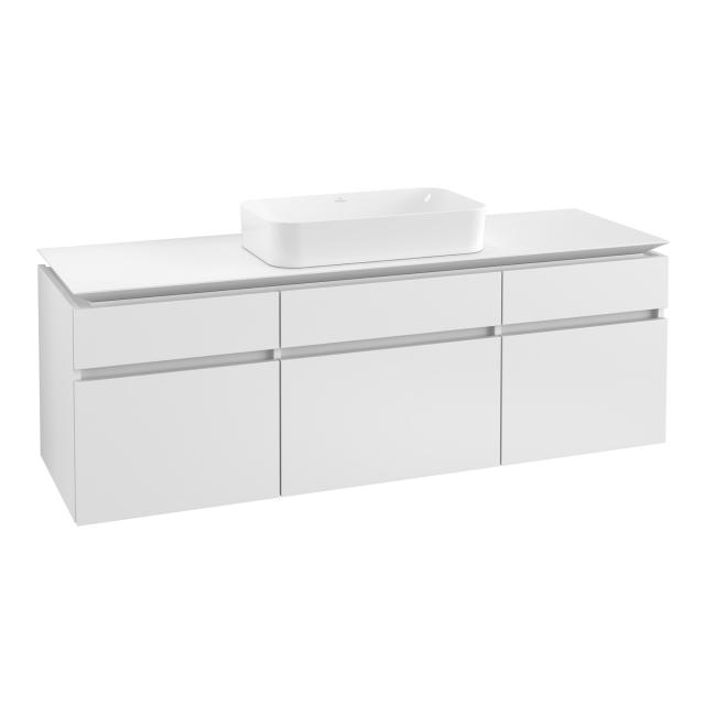 Villeroy & Boch Legato Waschtischunterschrank für Aufsatzwaschtisch mit 5 Auszügen Front weiß matt / Korpus weiß matt