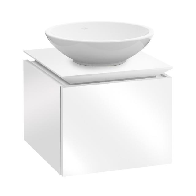 Villeroy & Boch Legato Waschtischunterschrank für Aufsatzwaschtisch mit 1 Auszug glossy white