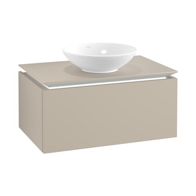 Villeroy & Boch Legato Waschtischunterschrank für Aufsatzwaschtisch mit 1 Auszug soft grey