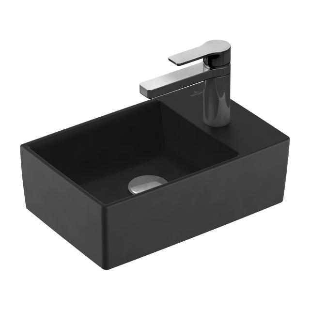Villeroy & Boch Memento 2.0 Handwaschbecken ebony mit CeramicPlus, geschliffen