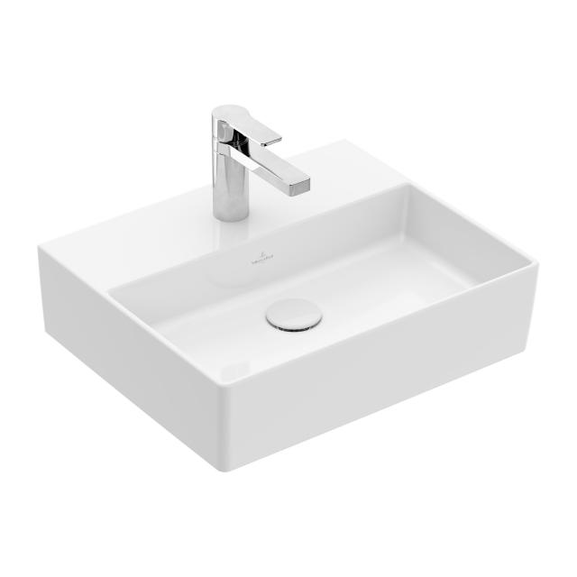 Villeroy & Boch Memento 2.0 Handwaschbecken weiß mit CeramicPlus, mit 1 Hahnloch, ohne Überlauf, ungeschliffen