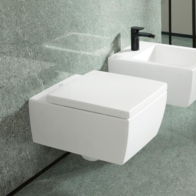 Villeroy & Boch Memento 2.0 Wand-Tiefspül-WC, spülrandlos stone white, mit CeramicPlus