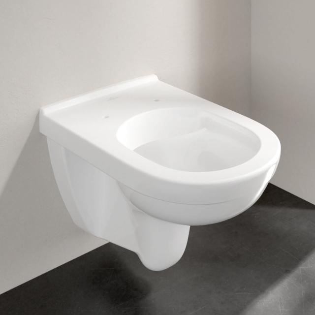 Villeroy & Boch O.novo Wand-Tiefspül-WC, offener Spülrand, DirectFlush weiß, mit CeramicPlus