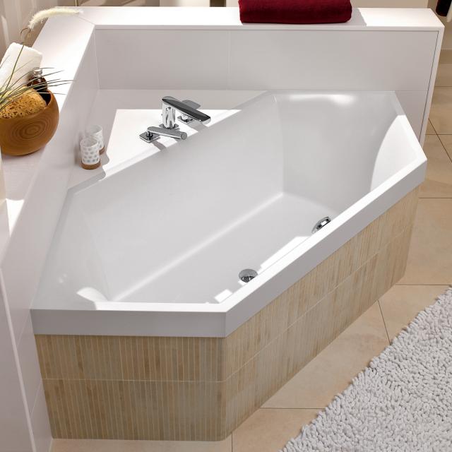 Villeroy & Boch Squaro Sechseck-Badewanne, Einbau weiß