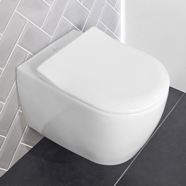 Villeroy & Boch Subway 2.0 Wand-Tiefspül-WC offener Spülrand, DirectFlush starwhite, mit CeramicPlus