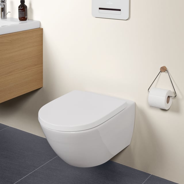 Villeroy & Boch Sunny WC-Sitz Mit Deckel | Farbe Weiß (01), Inkl. Chrom-Scharnieren, Nur Für Sunny WC Passend
