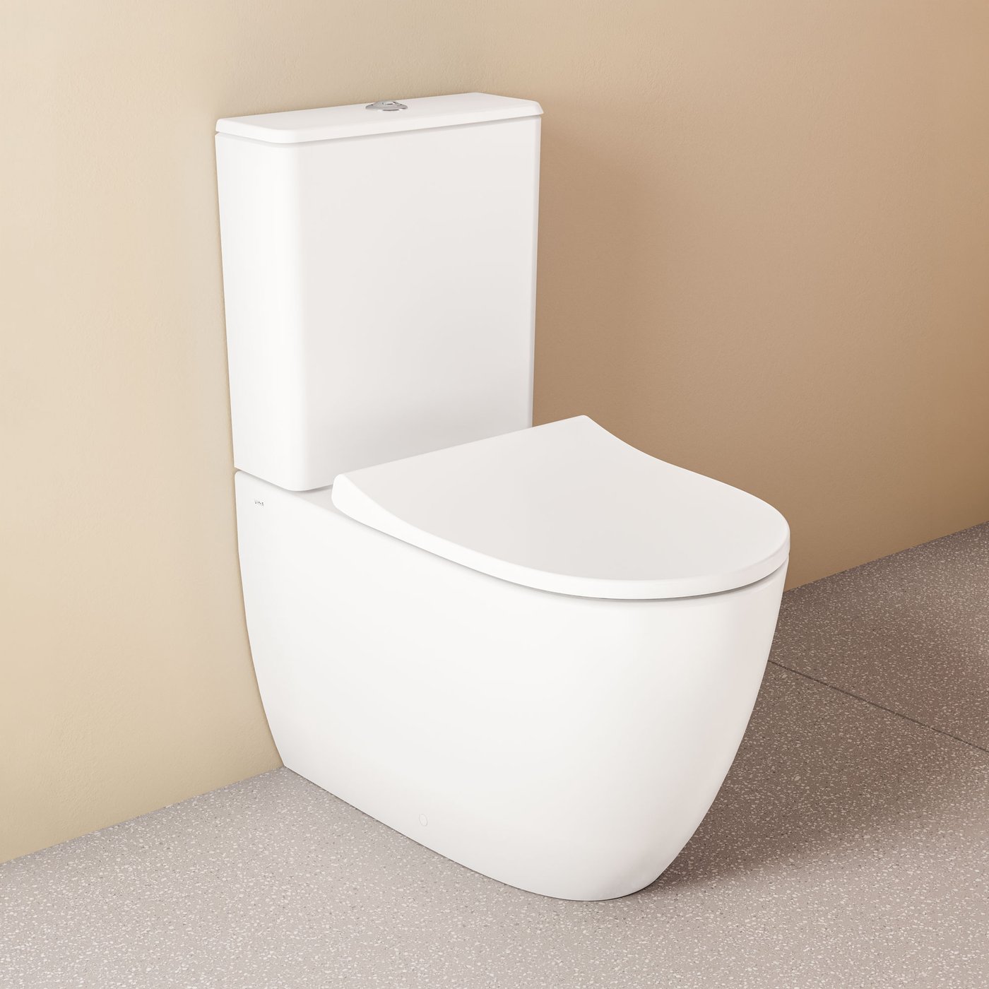 Sento Toilets VitrA Sento floorstanding toilet back to wall with VitrAFlush 2.0 with ...