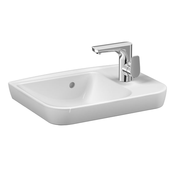 Vitra Sento lavabo pour enfants 7350B003-0001 45,5x40cm, trou pour robinet  central, blanc haute brillance, avec trop-plein