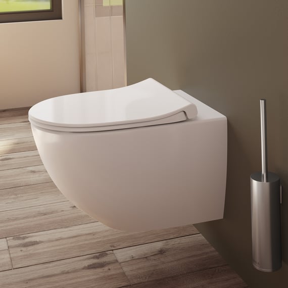 VitrA Aquacare Sento wall mounted shower toilet with toilet seat with single lever mixer with VitrAhygiene white 7748B003 6206 REUTER