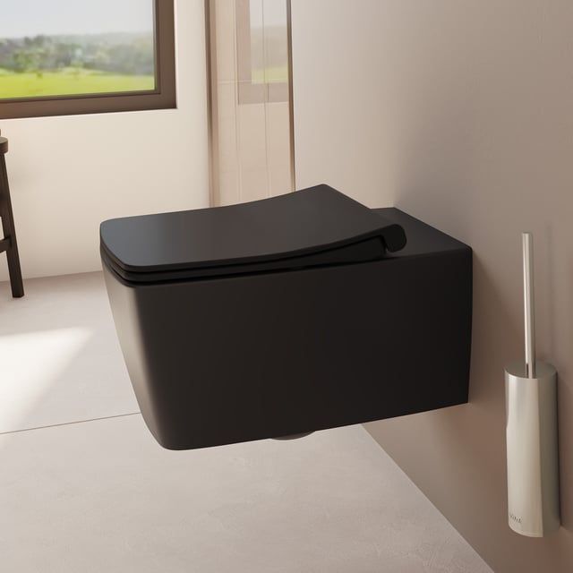 VitrA Metropole wall-mounted toilet with VitrAhygiene, matt black