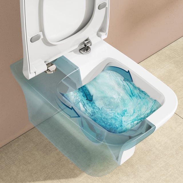 tktr 　　Vitra VitrA Matrix wall-mounted toilet with Smooth Flush with