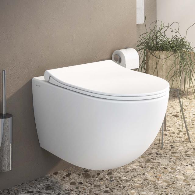 VitrA Sento Wand-Tiefspül-WC ohne Spülrand, weiß, mit VitrAclean